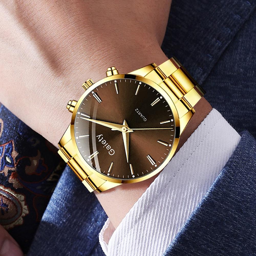 2/4PCS Business Men's Watch Set Trendy Fashion Simple Quartz Watch Jewelry Set Suitable for Daily Clothing Matching Perfect Gift