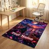 Personalized Crystal Velvet Carpet,Demon Slayer Custom Printed Name, Plush Area Rug For Home Indoor Decor