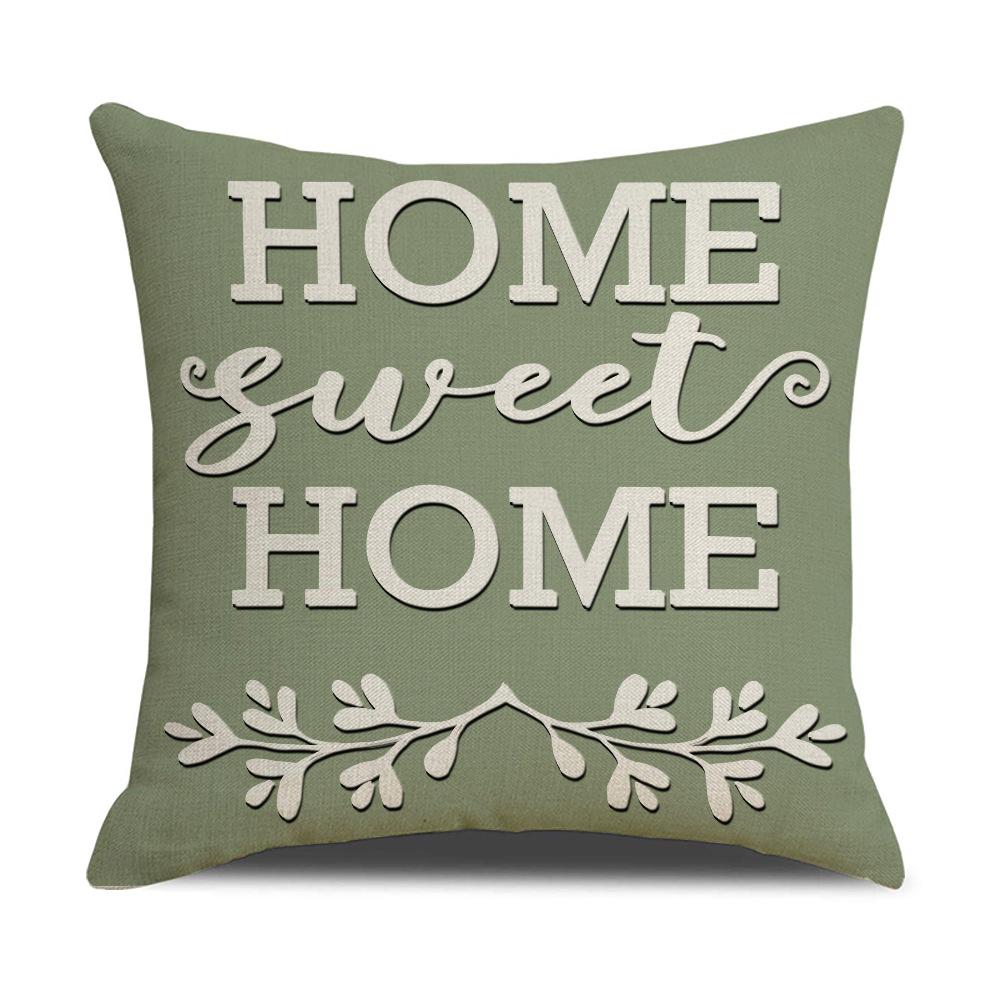 Spring and Summer Flowers, Plants, Butterfly Linen Pillowcase Modern Simple Living Room Sofa Cushion Cover Bedroom Pillow