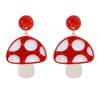 European and American acrylic mushroom earrings are cute, interesting, personalized, and fashionable earrings