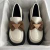 New Spring Retro Small Leather Shoes Platform Women's Thick Heel Single Shoes Soft Sole Large Size Women's Shoes
