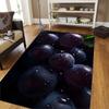 Großer Realistischer Lila Traubenmuster Teppich für Wohnzimmer Schlafzimmer Weich Rutschfest Waschbar Natürlicher Fruchtstil Heimdeko Teppich