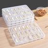 15/21 Grid Kitchen Storage Box Refrigerator Organizer Transparent Reusable Food Containers Tray For Dumpling Wonton