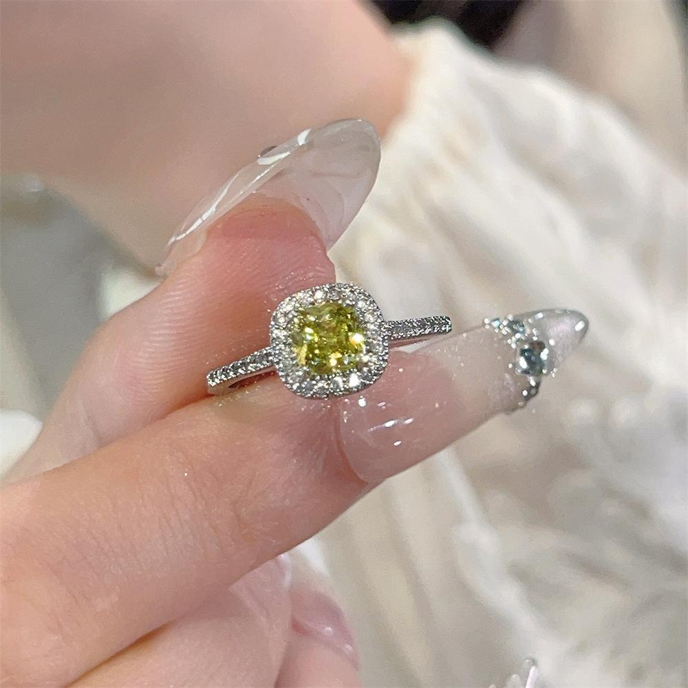 Over 120 Styles Korean style zircon diamond ring women's 925 sterling silver spring and summer niche light luxury high-end index finger ring open ring