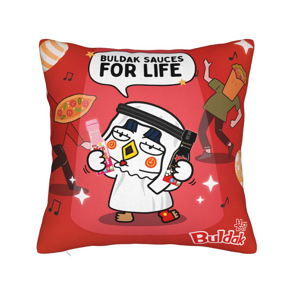 Spicy Shrimp Combination Noodles Pillowcases  Kawaii Pillow Case For Living Room Chair Soft Pillow Cover