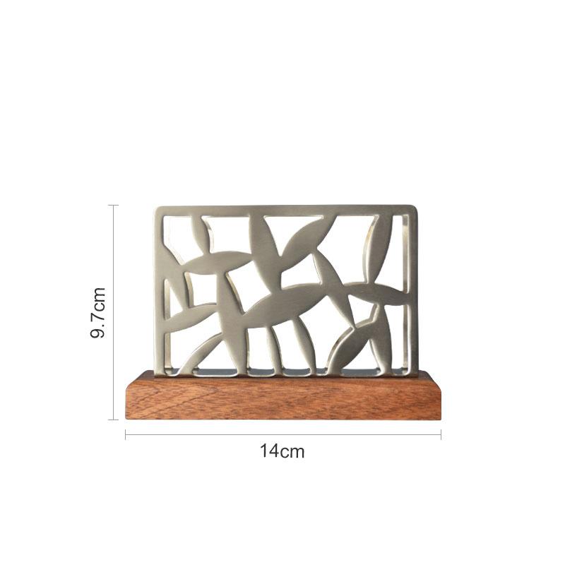 

European Metal Tissue Box Creative Openwork Engraving Solid Wood Plinth Organizer Home Decoration Paper Boxes Desktop Tissues