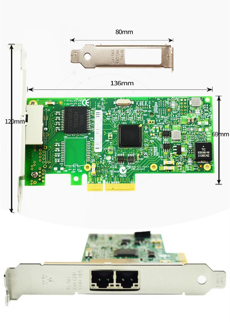 For I350-T2V2 PCI-Ex4 Dual Port Gigabit Ethernet Lan 10/100/1000Mbps Network