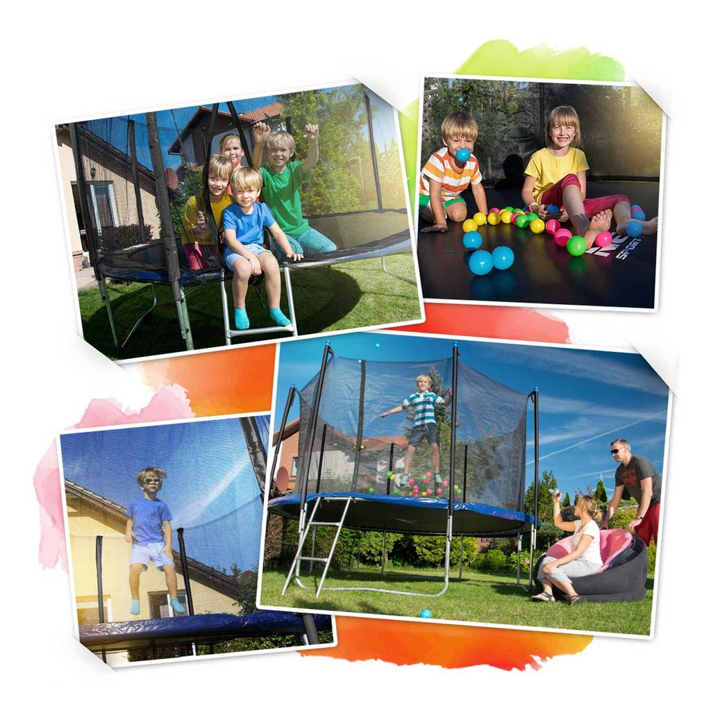 6Ft/183Cm Garden Trampoline With Inner Net And Ladder Neo-Sport