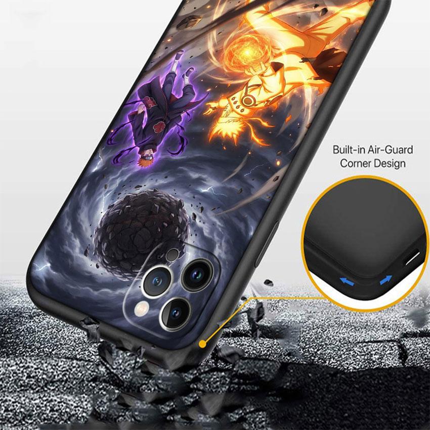LO77 Naruto Uzumaki Soft Shell Phone Case for iPhone SE X XS XR 11 16E 17 Pro Max Air 8 7 6 6s Plus