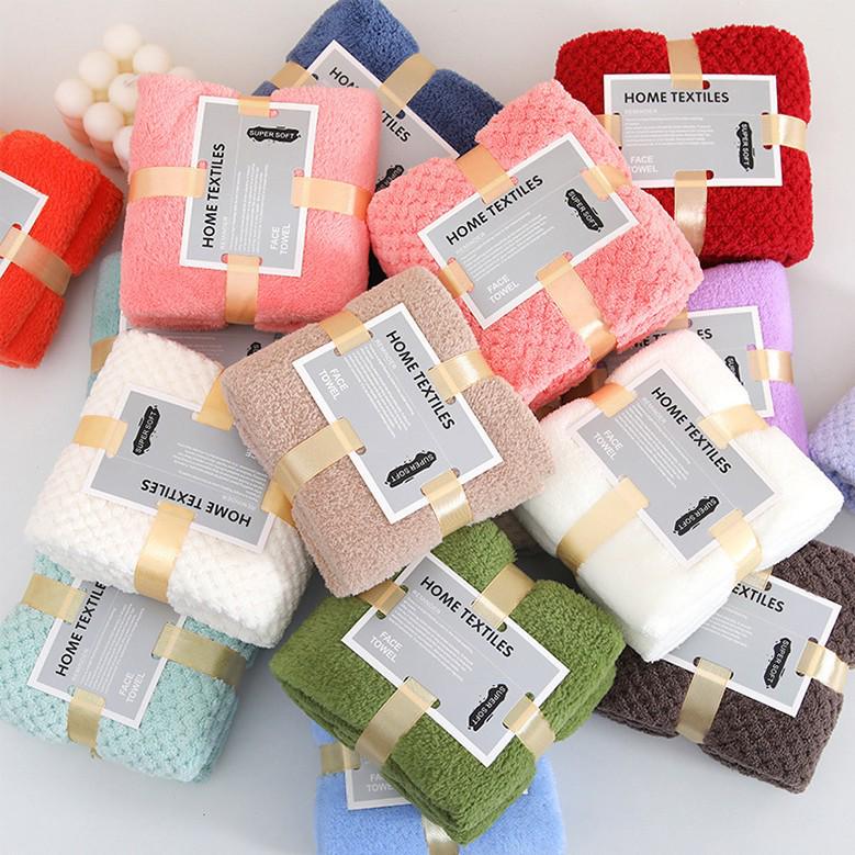 Creative Coral Fleece Warp Knitted Towel - Absorbent Wedding Celebration Souvenir Gift
