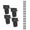 4Pcs Heavy Duty Black Iron Gate Hinges Replacement Barn Gate Hinge Hardware Folding Garden Gate Hinge Easy To Use