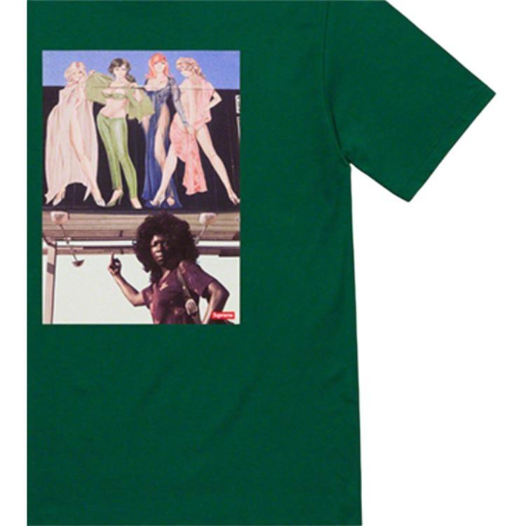 Supreme FW19 Week 7 American Picture Tee USA Photo Printing Short Sleeve Unisex Green Men's SUP-FW19-742