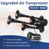 New Four Electric Horn 12V 24V Super Loud Dual Tone Car Air Horn Set Trumpet Compressor for Motorcycle Car Boat Truck Vehicle