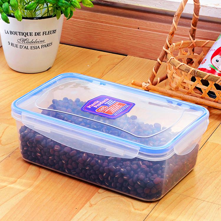 Easy Open Transparent BPA Free Reusable Cereal Snack Food Box Plastic Seal Airtight Storage Container