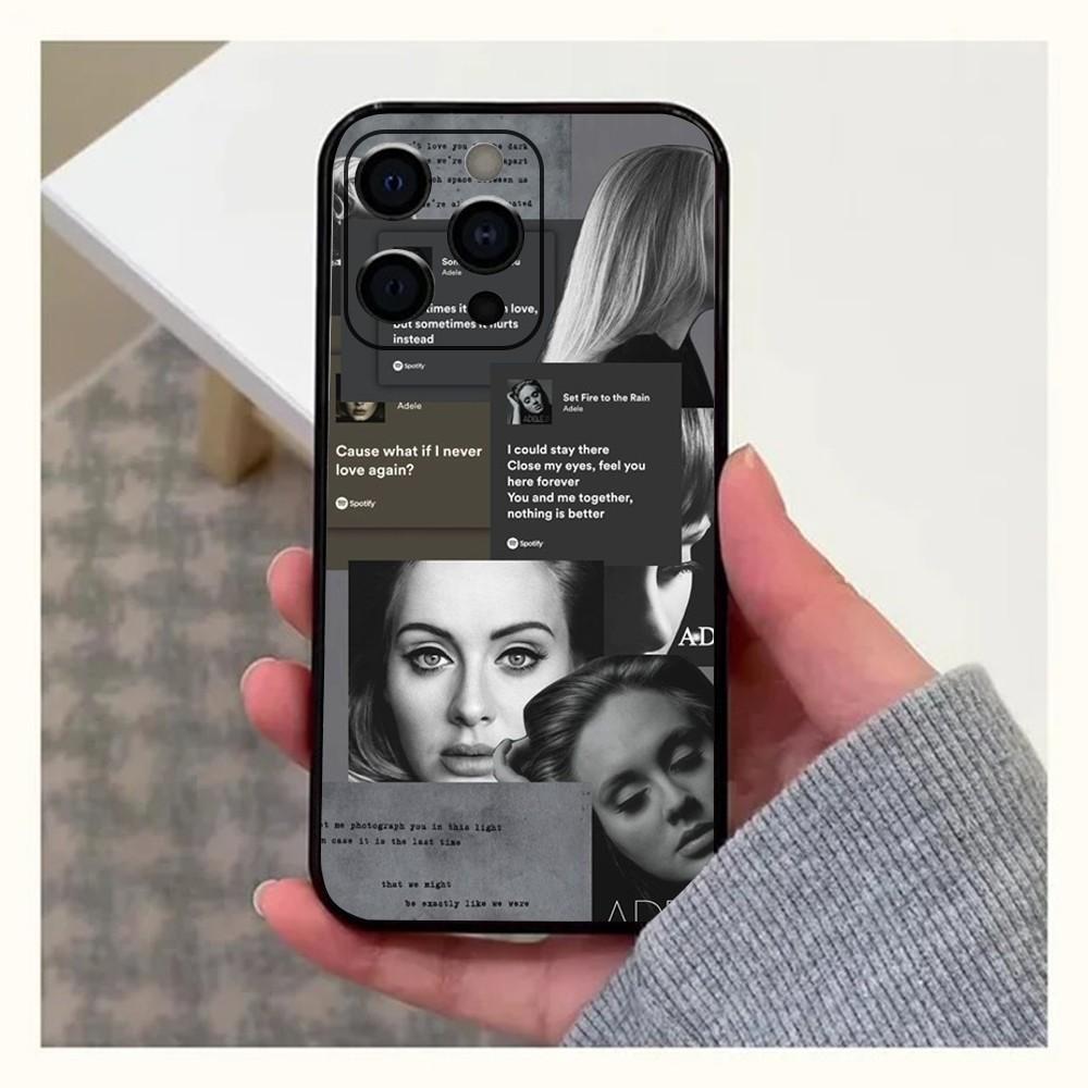 

Чехол для телефона певицы Адель А-Аткинс для Apple iPhone 15,14,13,12,11,Pro,X,XS,Max,XR,Plus,Mini Мягкий черный чехол iPhone15