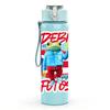 1PC Depi Ratos Graffiti Cartoon Print 750ml Color Plastic Sports Water Bottle Leakproof Flip Straw Lid Suitable for Sports Office Home Use