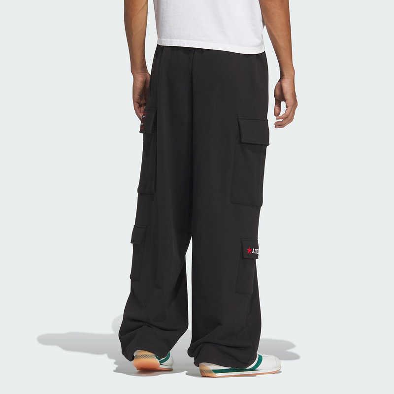 Adidas Originals Bbrtr Pants Lace Solid Color Loose Sports Cargo Pants Unisex Pants Black JN0769