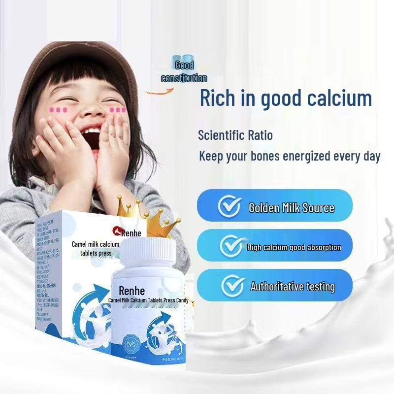 RenHe Camel Milk Calcium Tablets: High Calcium Nutrition Supplement for Children, Adults & Seniors