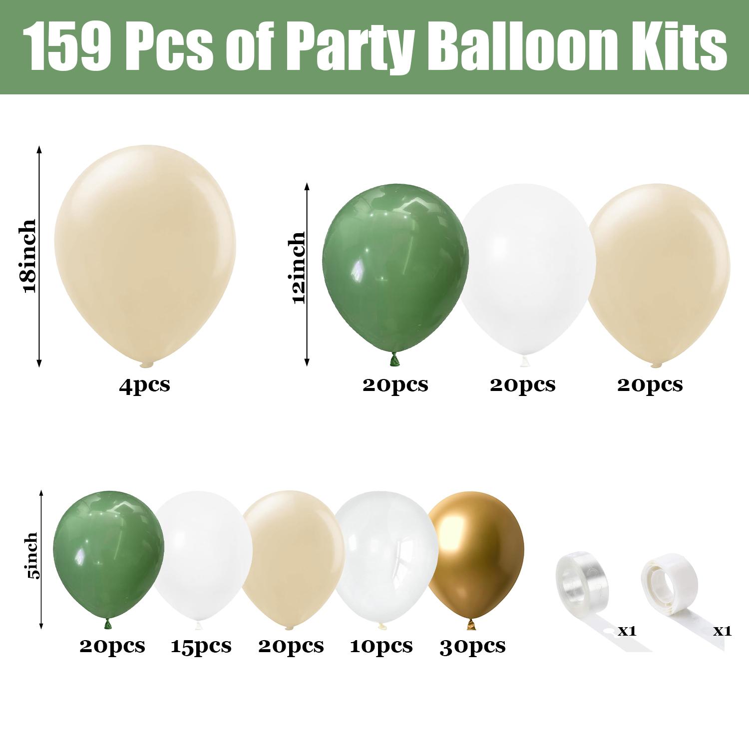 

159PCS multi-color latex balloon set suitable for birthday parties, weddings, Valentine s Day party decoration Other