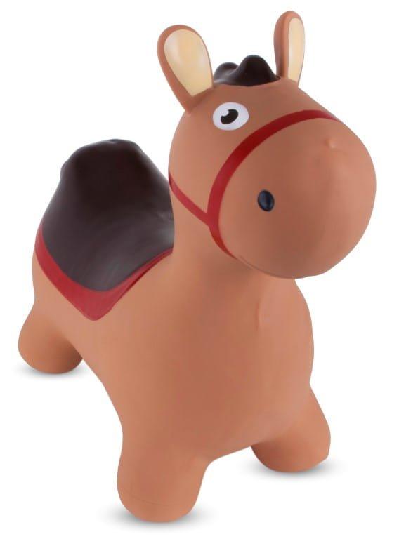 Large Rubber Hopper for Children Brown Donkey for Jumping with Pump, Jumping Toy