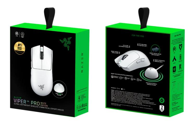 Razer Viper V4 Pro Wireless Gaming Mouse RF Wireless, 50000 DPI, White