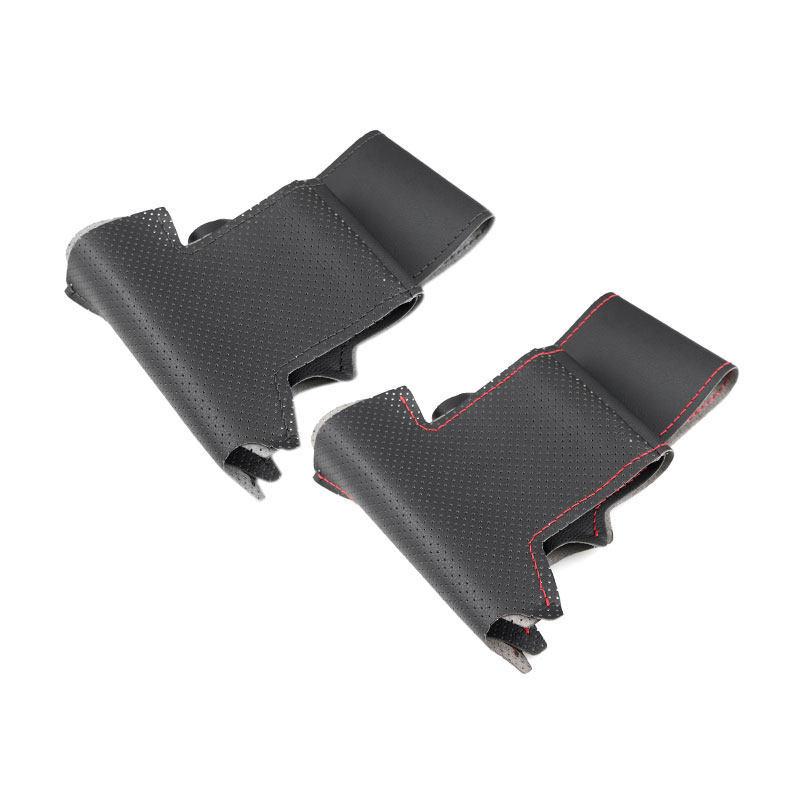 Perforated Leather Car Accessories Interior Steering Wheel Cover Trim For Toyota Fortuner 2016 2017 2018  Hilux 2015 -