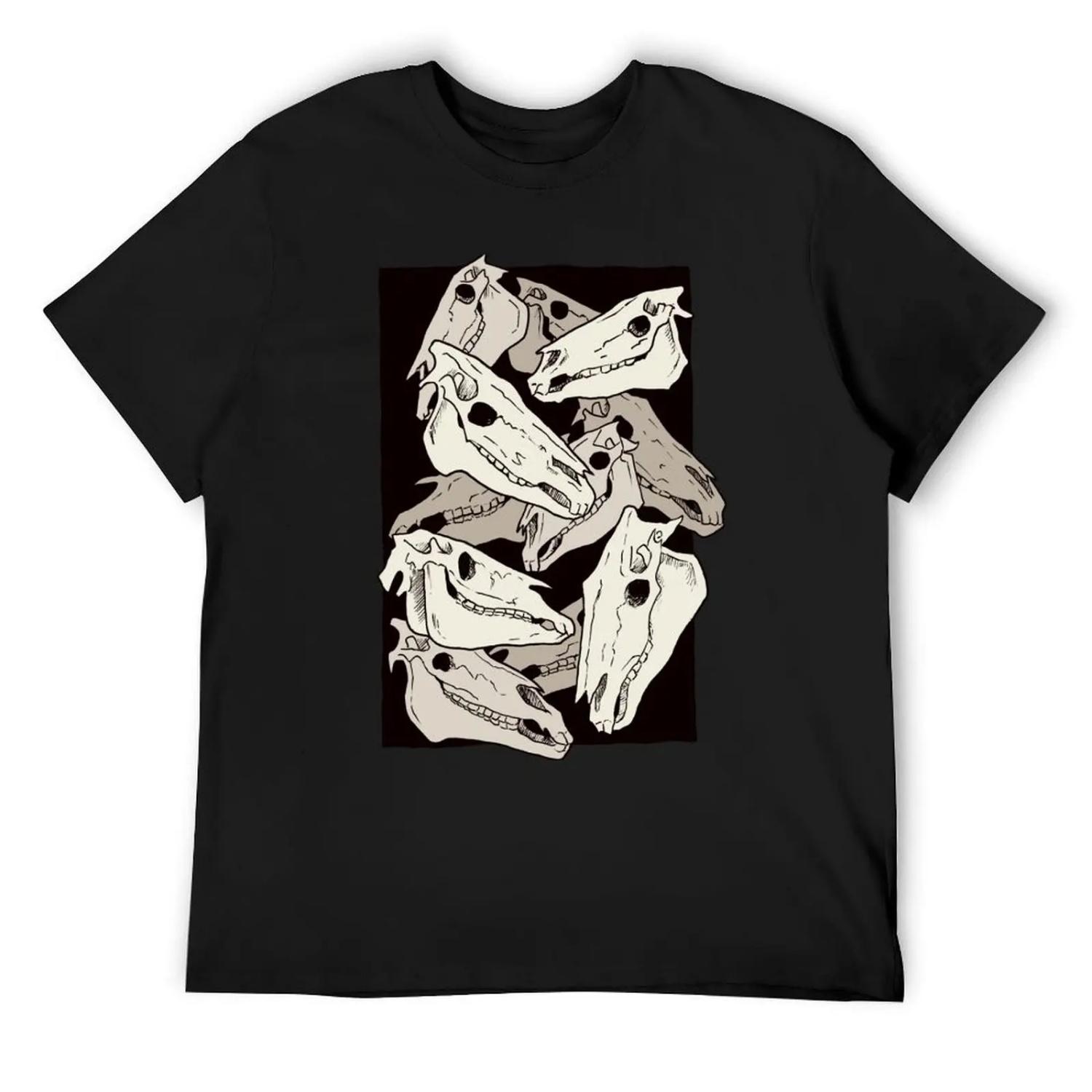 

Horse skulls T-Shirt quick-drying sports fans anime figures mens plain t shirts XXXXXL чорний