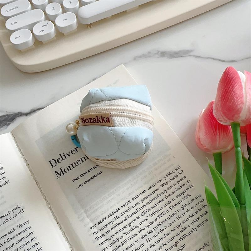 31221 cute cartoon new earphone protective case quilted soft case for AirPods protective case earphone bag