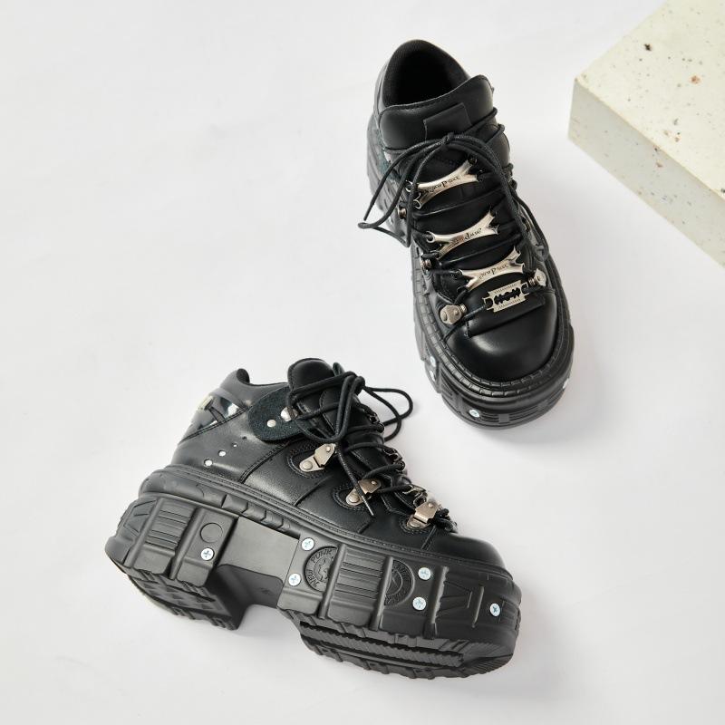 New Dark Daddy Shoes Thick Sole Foreign Trade Cross-border Women's Shoes Heavy Metal Personalized Gothic Punk Boots Women