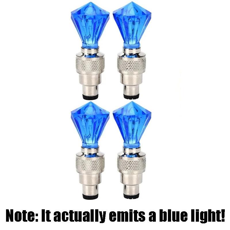 Neon Bike Lights Bicycle LED Light Tire Valve Cap Flashlight Wheel Spoke Lightweight Car Motorcycle Accessories