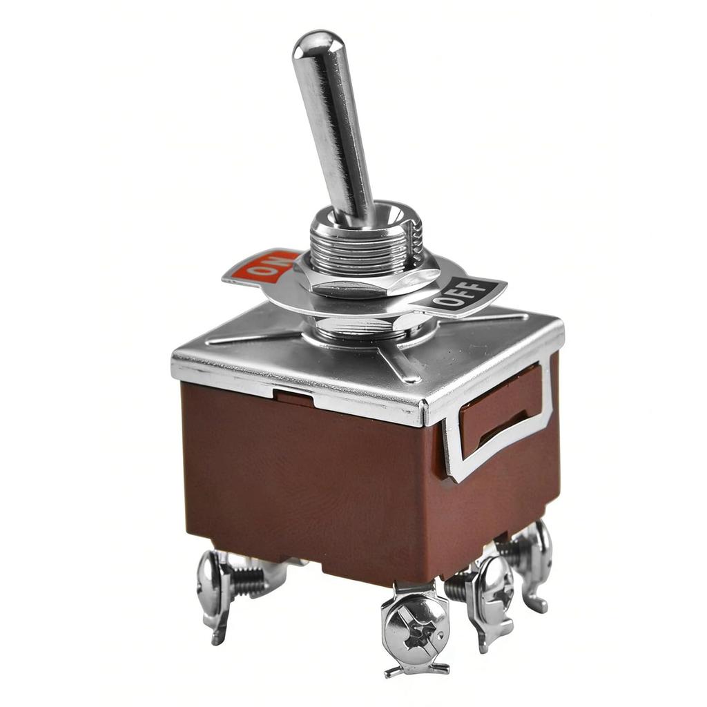 Heschen Metal Toggle Switch, KN3C-301, 3PST, Maintained, ON/Off 2 Position, 15A 250VAC, 10A 380VAC, CE