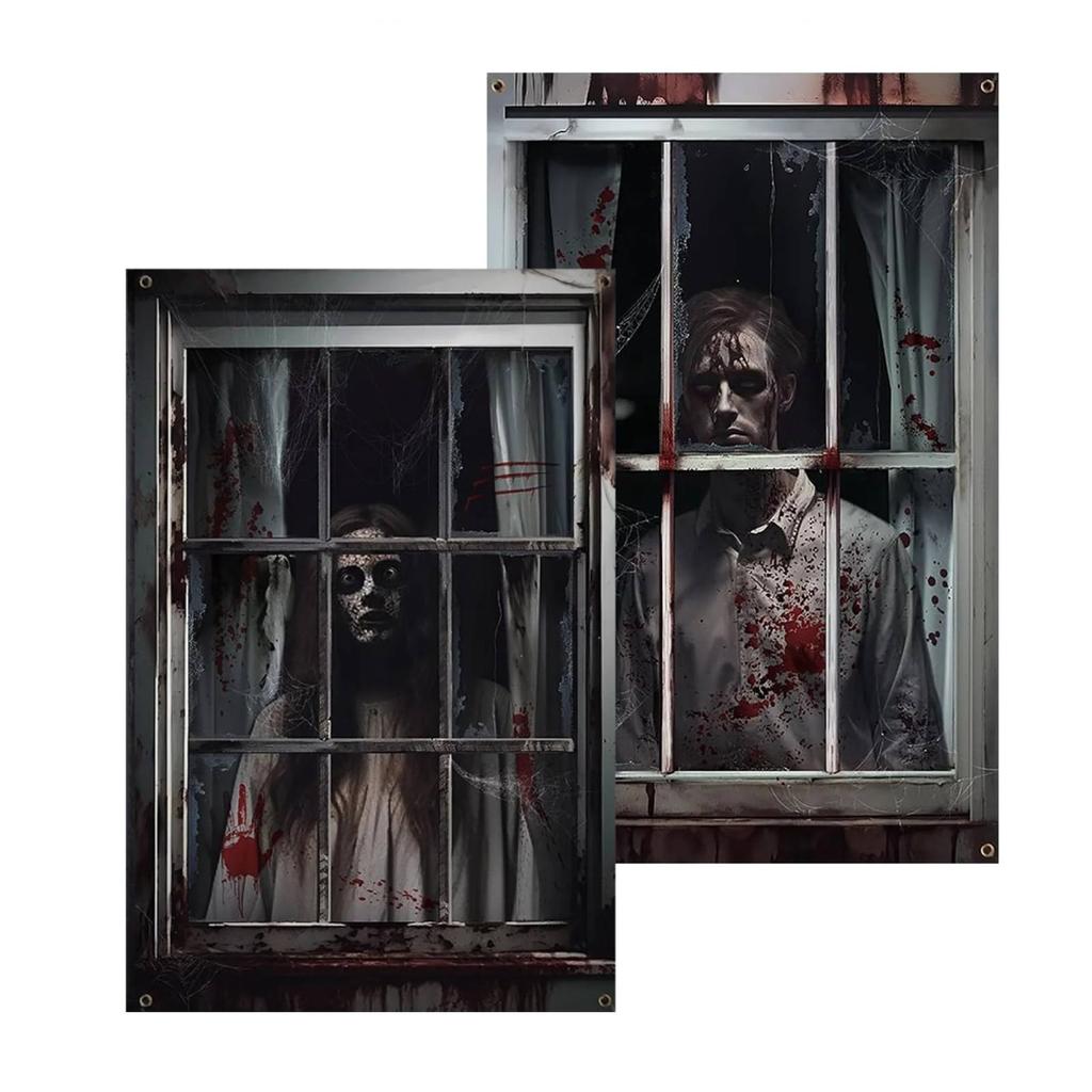 Halloween Wall Stickers, Female Blood Jewelry, Bedroom Flat Stickers Dimensional Wall Sticker Window Decorative Sticker