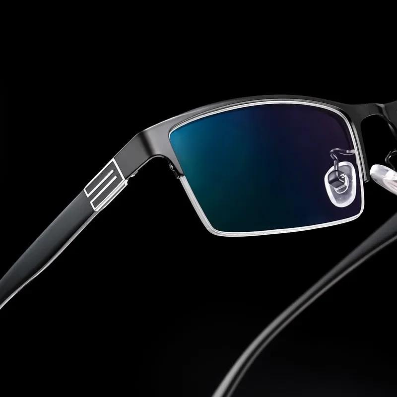 Half Frame Myopia Glasses Business Color-changing Male Female Near Sight Glasses Ultra Light Outdoor Driving Protection Glasses
