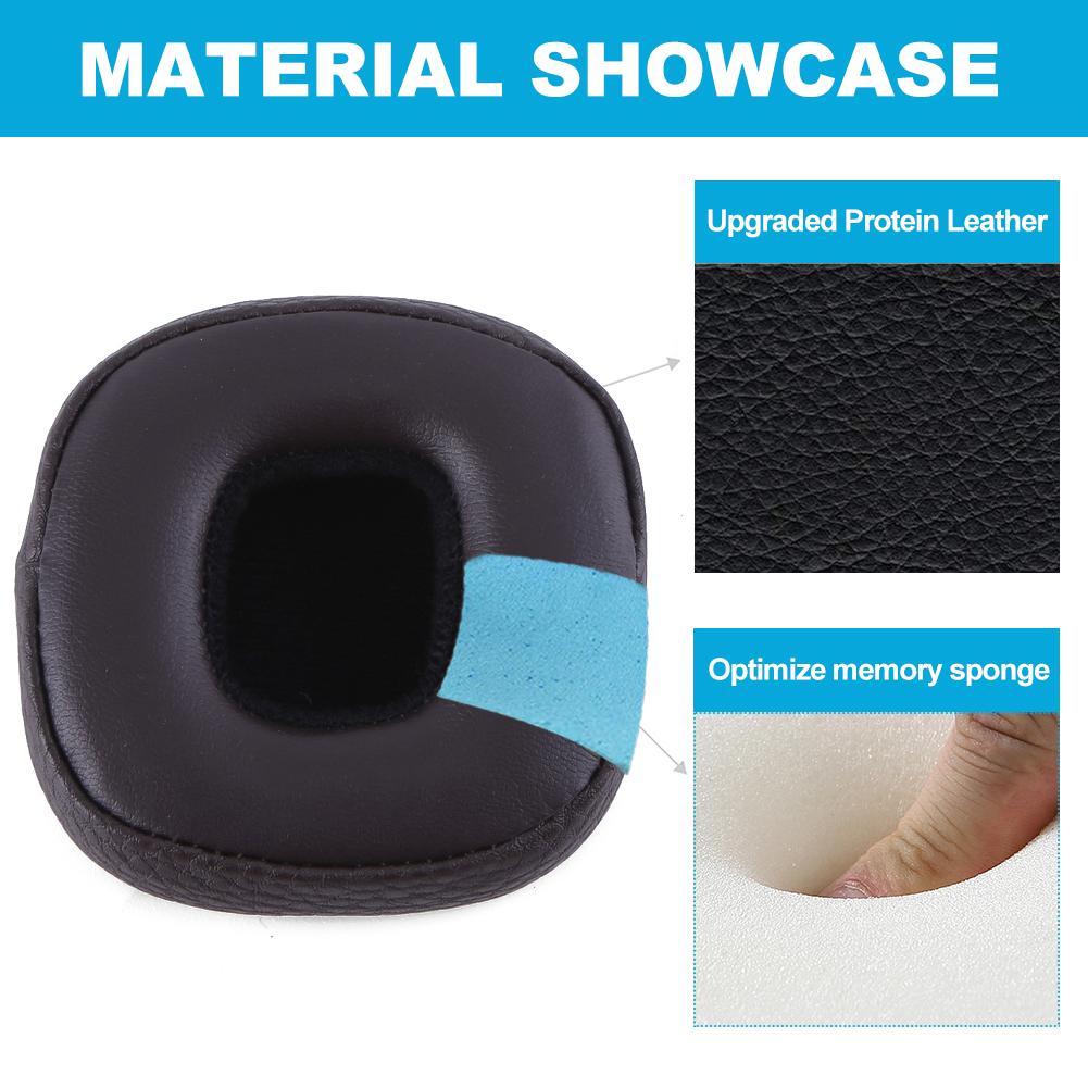 1 Pair Replacement Ear Pads Cushions Protein Leather Headset EarPads Ear Cups Cover Repair Parts for Marshall Major 4