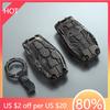 Styling Mouldings Zinc Alloy Car Smart Remote Key Cover Case Protector Holder Shell Bag For Leapmotor T03 S01 C11 C01 Type Keych