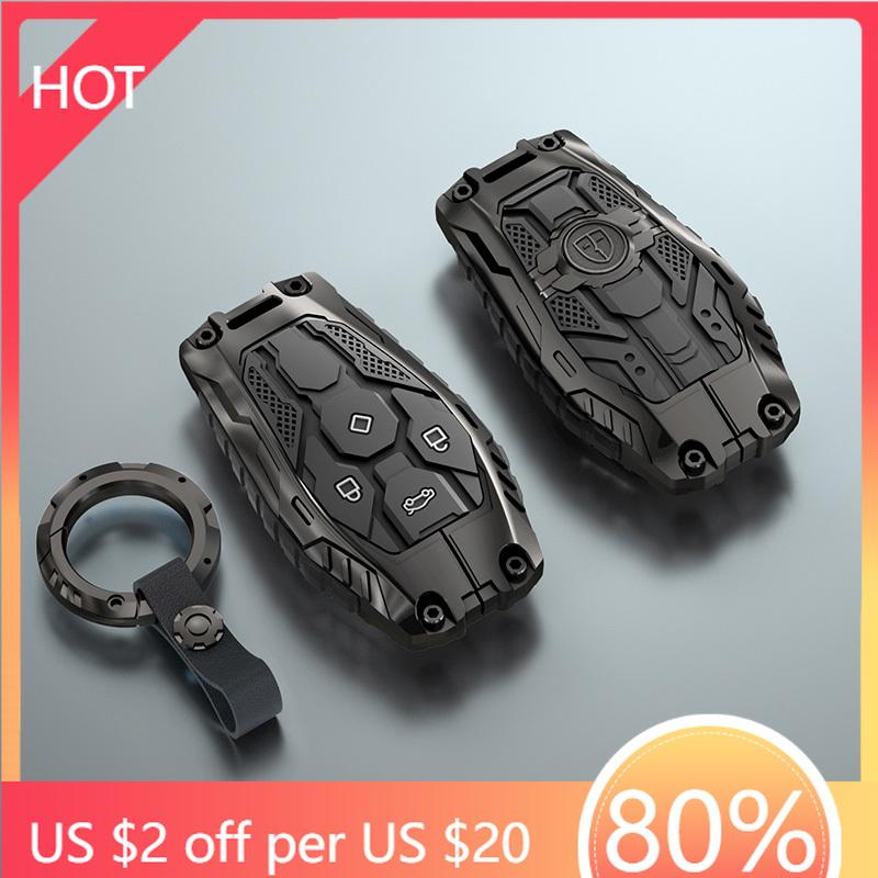 Styling Mouldings Zinc Alloy Car Smart Remote Key Cover Case Protector Holder Shell Bag For Leapmotor T03 S01 C11 C01 Type Keych