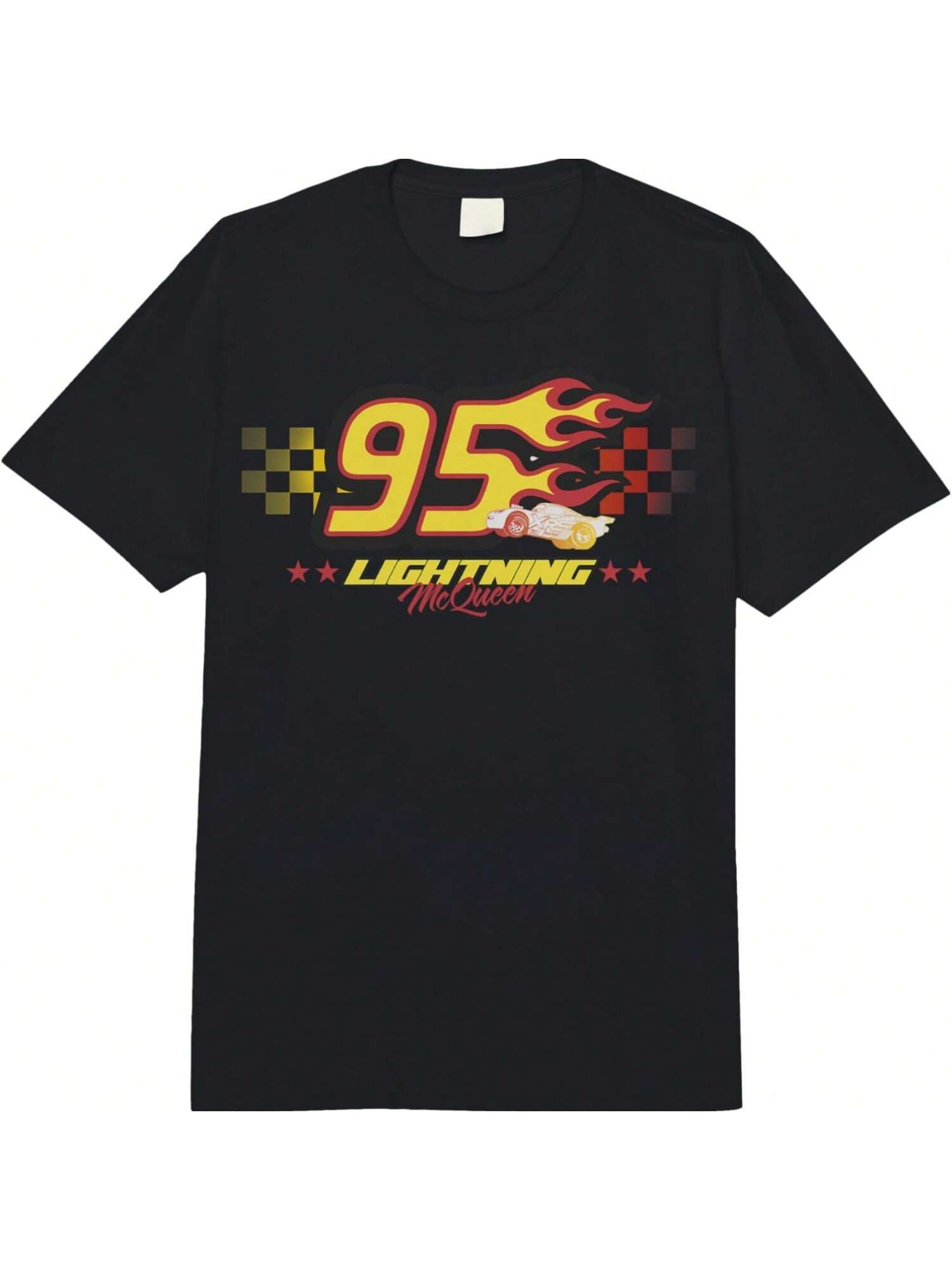 

Взрослая футболка тяжелого веса Dissneyss Pixasr Cars Lightning McQueens 95 с графикой пламени Comfort Colorss XXXXXL