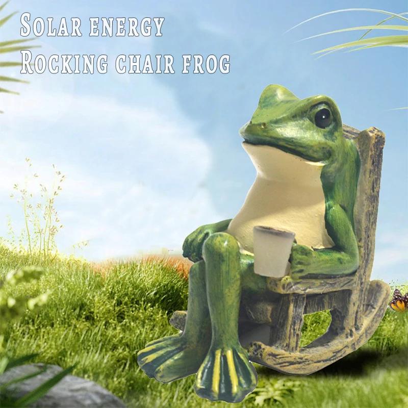 Frog Solar Light Outdoor Frog Resin Lamp Ground Plug-in Outdoor Waterproof Decorative Light Suitable For Garden Courtyards Parks