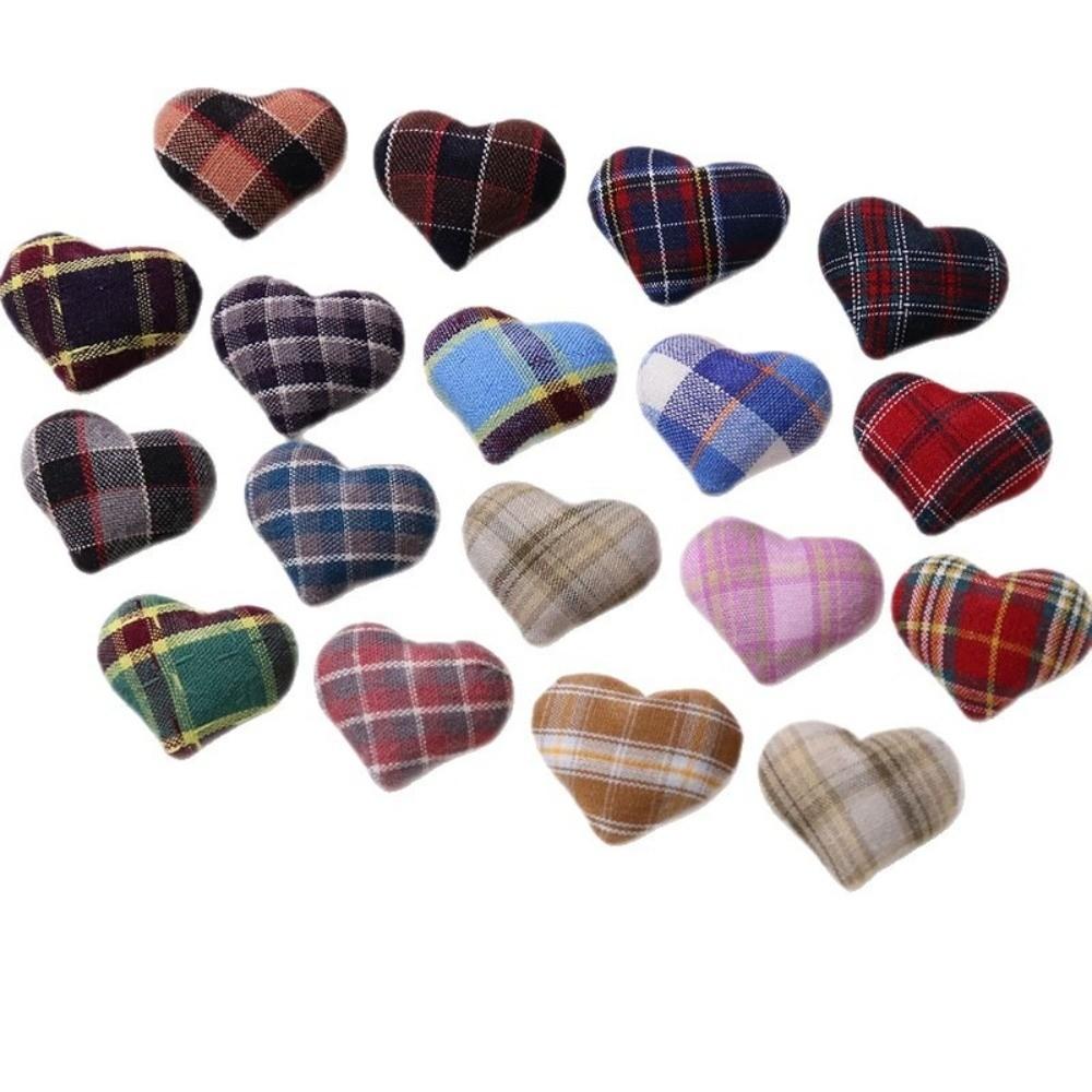 20pcs Heart Button Fabric Bag Buttons 20pcs Set Heart Shape Buttons Sewing Crafts