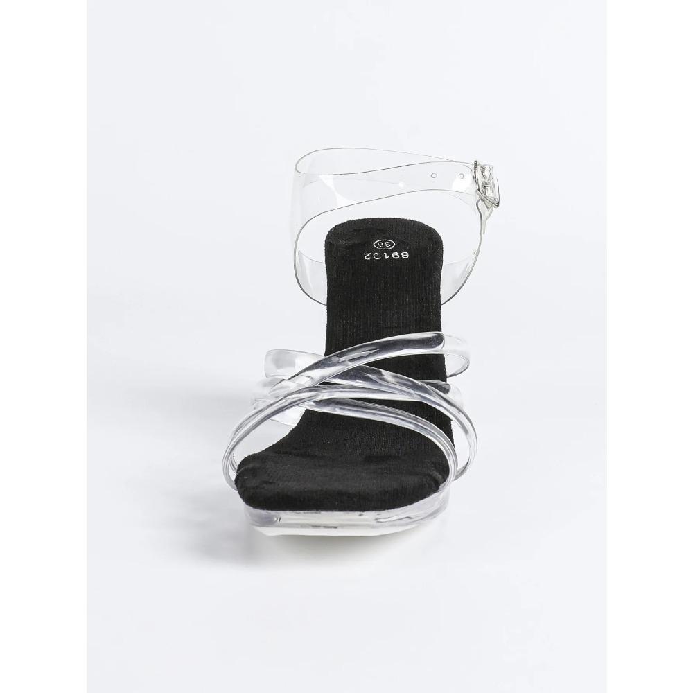 Nightclub Super High Heels Sandals Women's Work Shoes Catwalk Pole Dance Shoes Crystal Sole Waterproof LFD-69192-5