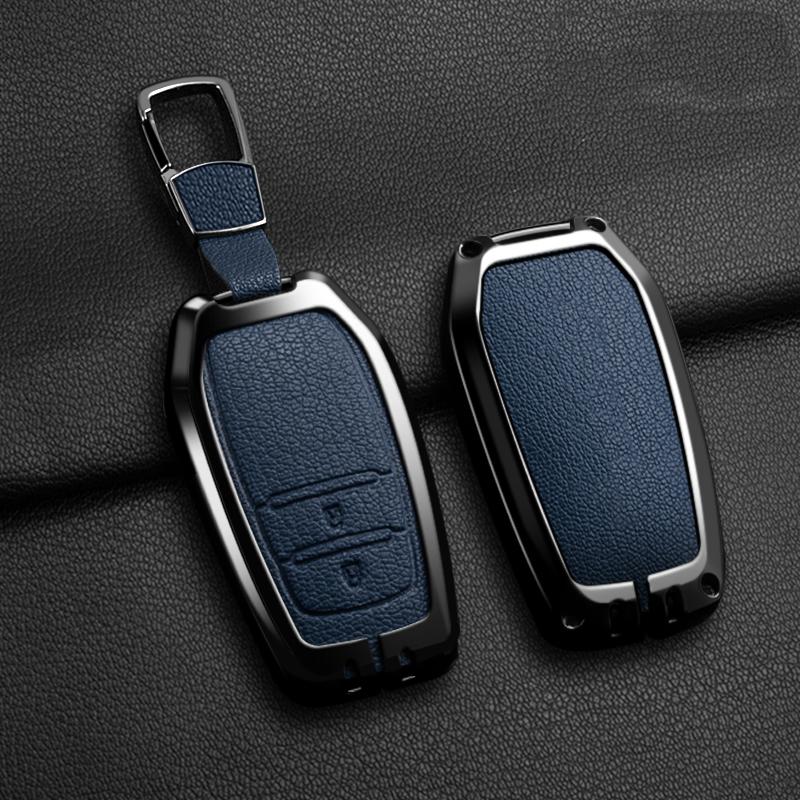 Zinc Alloy Leather Car Key Case For Toyota Chr Hilux Fortuner Land Cruiser 200 Camry Corolla Crown Rav4 Highland Key Case