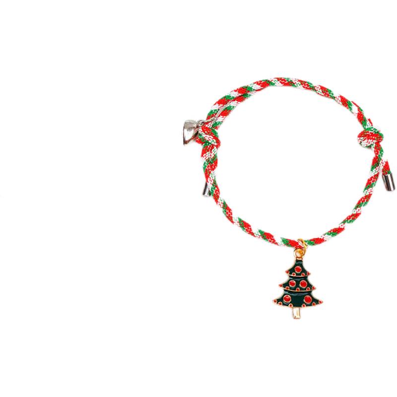 Bracelet Pendentif de Noël Coloré Ajustable Meilleur Ami Couple Dessin Animé pour Femmes