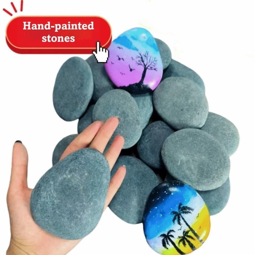 Non-Porous Painting Rocks Colored Drawing Art Creation Stones Smooth Flat Stones Fish Tank Decor stone