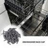 100pcs Rubber Tip Cap Cover Flexible End Cover Caps Dishwasher Rack Caps  Covers Tine Prong End