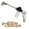 Heavy Duty Car Wash Nozzle High Pressure Hose Nozzle Booster with Foam Cannon Adjustable Spray Bottle Garden Sprayer for Washing Gardening