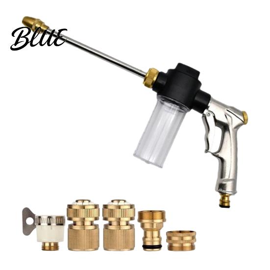 Heavy Duty Car Wash Nozzle High Pressure Hose Nozzle Booster with Foam Cannon Adjustable Spray Bottle Garden Sprayer for Washing Gardening