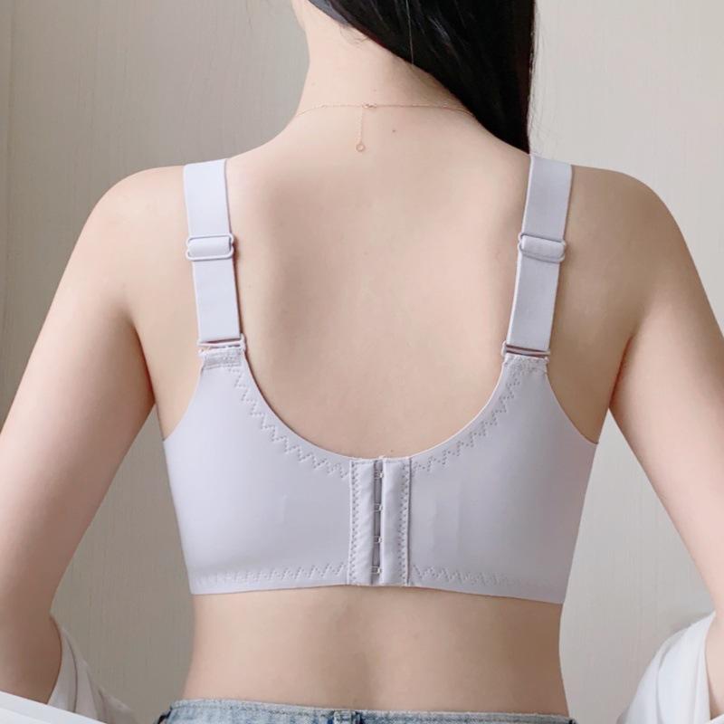 Lace Bra Women's Beautiful Back Fixed Cup Gathering Bra Anti Sagging Bra Anti Glare Bra Sexy Seamless Bra