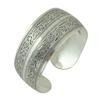 European & American Antique Tibetan Silver Carved Open Miao Bracelet - Ethnic Wide Bangle Retro Jewelry
