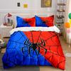 Spider Design Red and Blue Pattern Bedding Duvet Cover Set Duvet Cover Pillowcases  (1*Duvet Cover 2*Pillowcases, Without Duvet Insert)