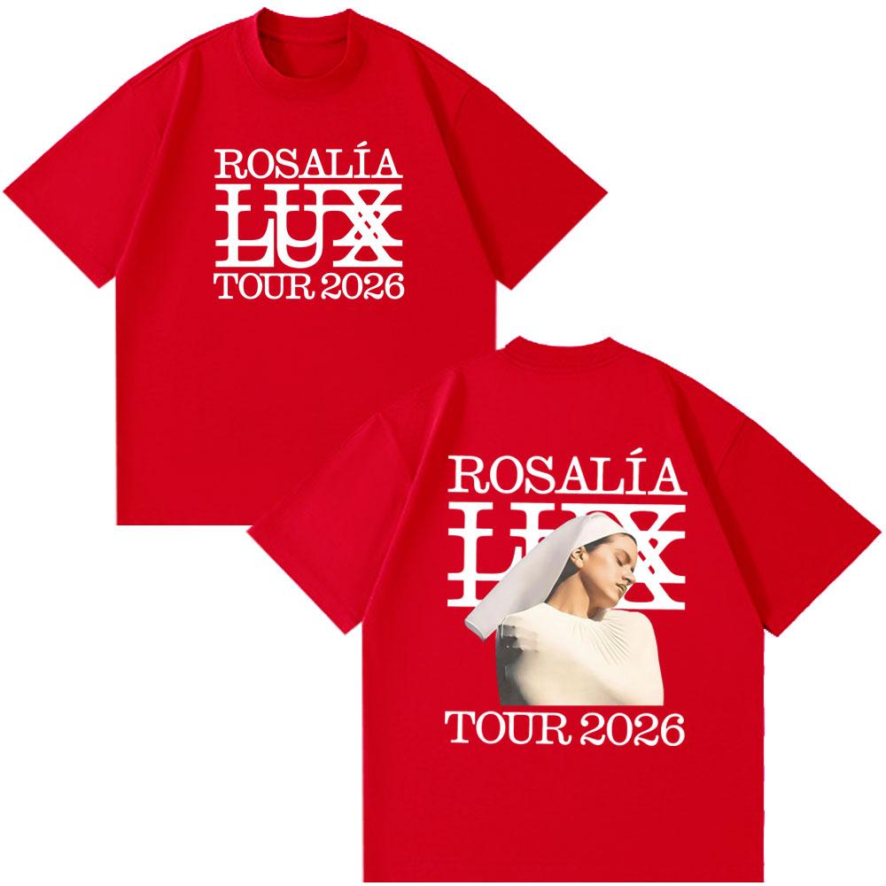 

Rosalia LUX Tour Album 2026 Merch T Shirts Summer Unisex Women Tees Casual Cotton Oversized Tshirt Harajuku Couple Funny Tshirts S